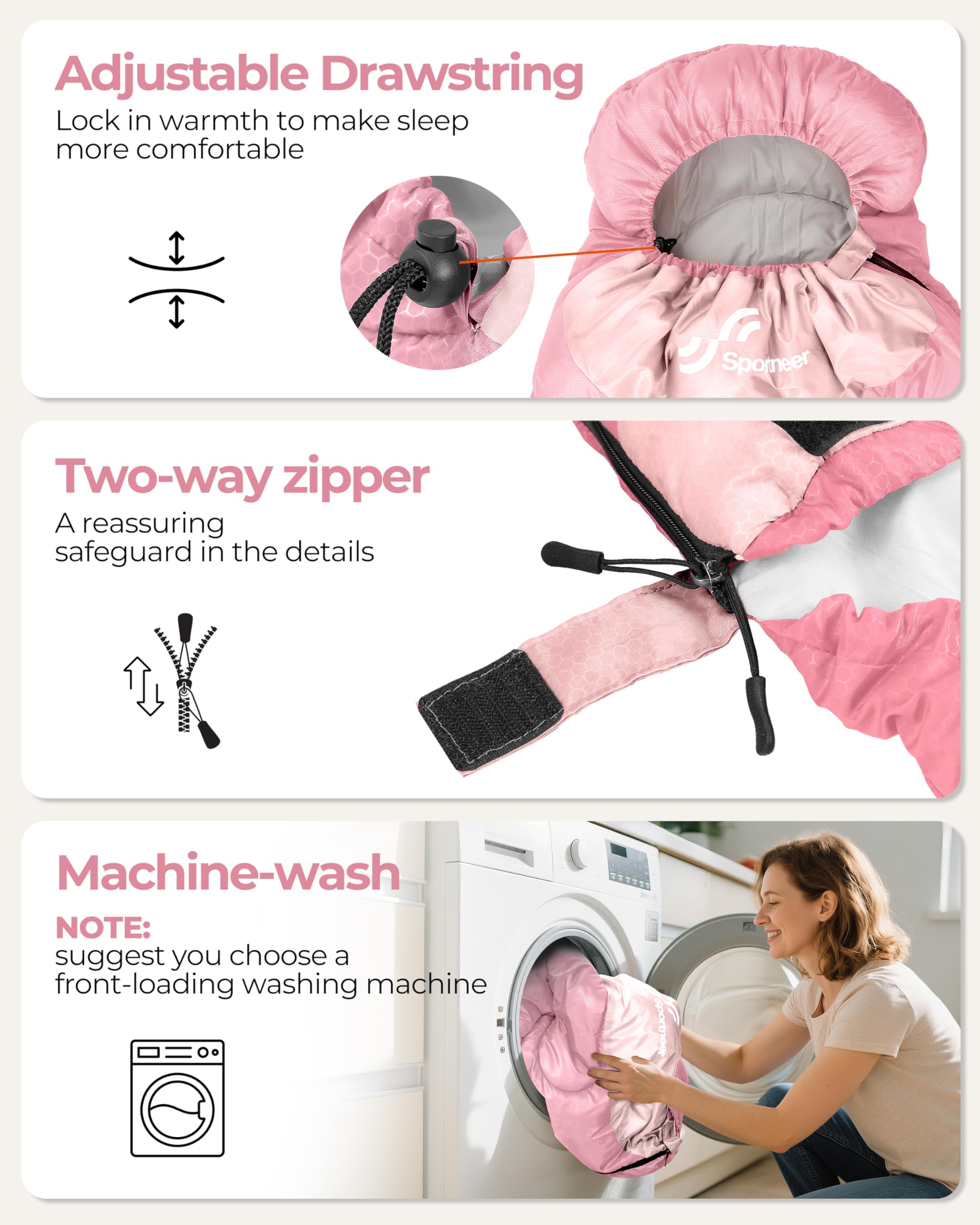 Sacco a pelo per esterni, sportivo, per adulti e bambini, sacco a pelo da campeggio, per escursioni, viaggi con zaino