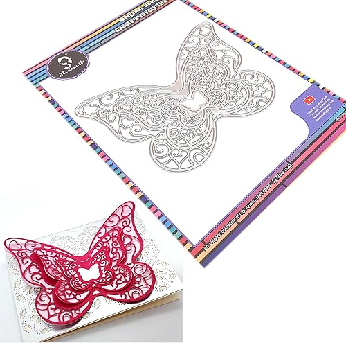 Miniatura 7 de Alinacutle Troqueles de mariposa, troquelados de metal hechos a mano, plantilla de tarjeta de papel para manualidades, álbumes de recortes y álbum