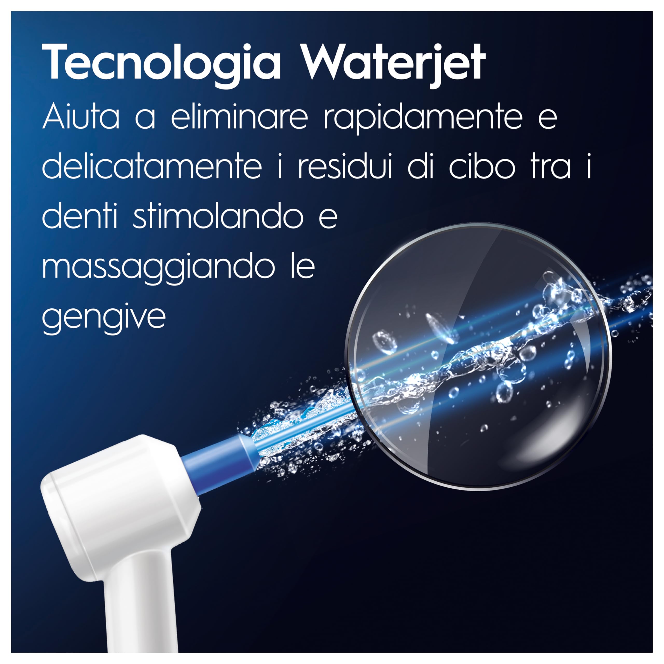 Oral-B Idropulsore con 1 Beccuccio Oxyjet, 1 Beccuccio Con Getto D’acqua, 1 Spazzolino Elettrico IO4, 2 Testine Di Ricambio. 1 Idropulsore