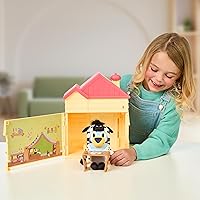 Vista 4 de Bluey 's Play Date Plush Surprise - Juego de casa para niños pequeños, casa de juguetes duradera con exclusivo juguete de peluche, juguetes
