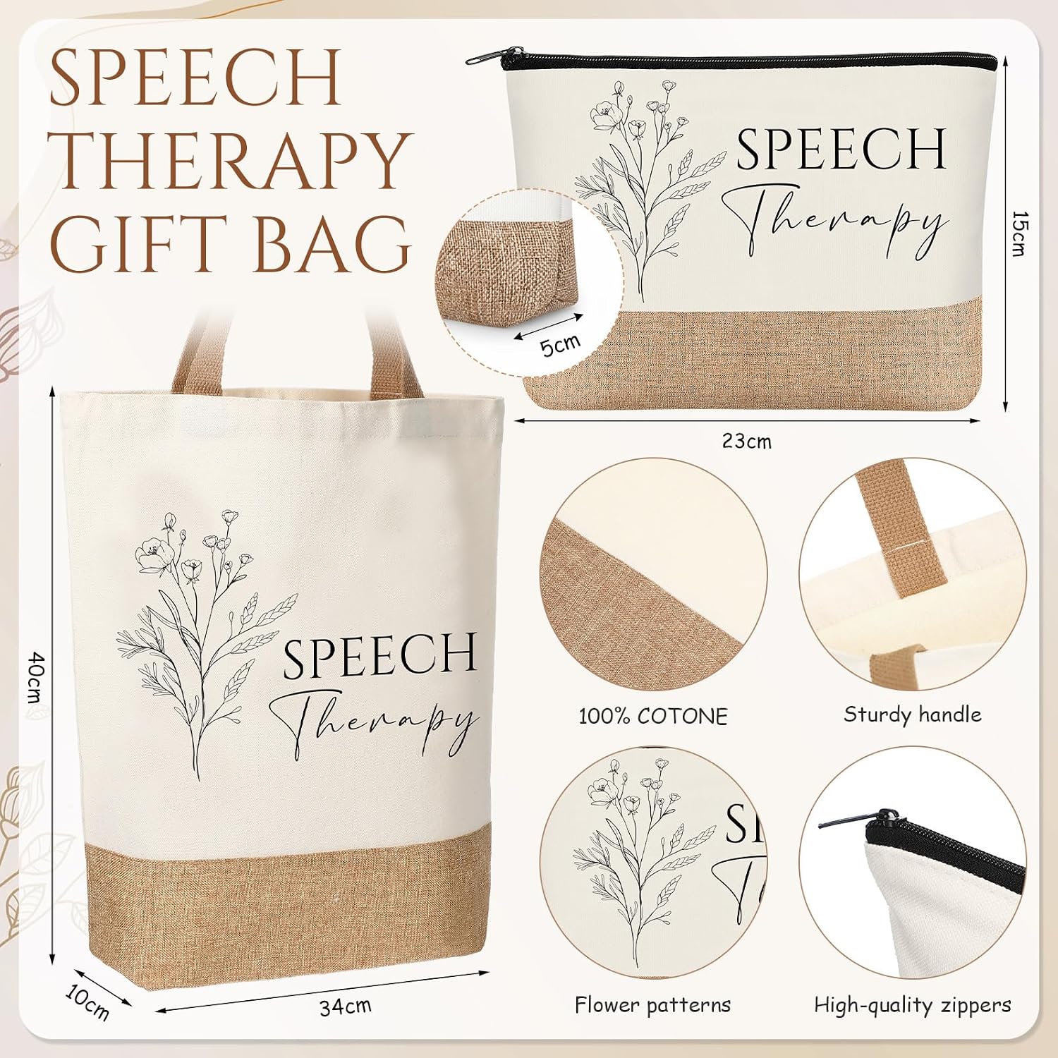Suclain 7 Pcs Speech Therapist Gifts, Mug Tote Notebook Pen Keychain image 4