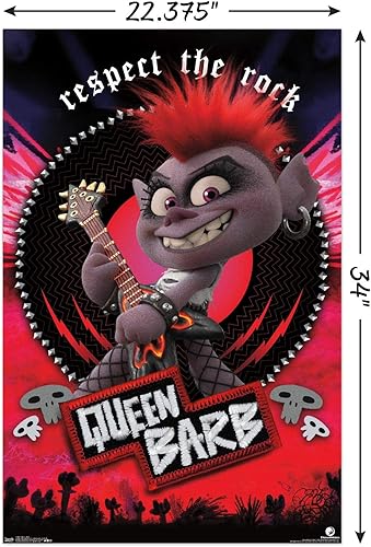 Miniatura 3 de Trends International DreamWorks Trolls 2 - Póster de pared de púas, 22.375 x 34 pulgadas, paquete de póster y montaje