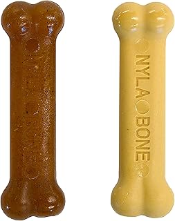 Nylabone, Puppy Chew Bone and Dental Care Toy for Teething Puppies, Soothing Chew Bone for Small Puppies up to 11 kg, for Gentle Chewing/Teething Dogs, Chicken and Peanut Butter, Pack of 2, Extra product image