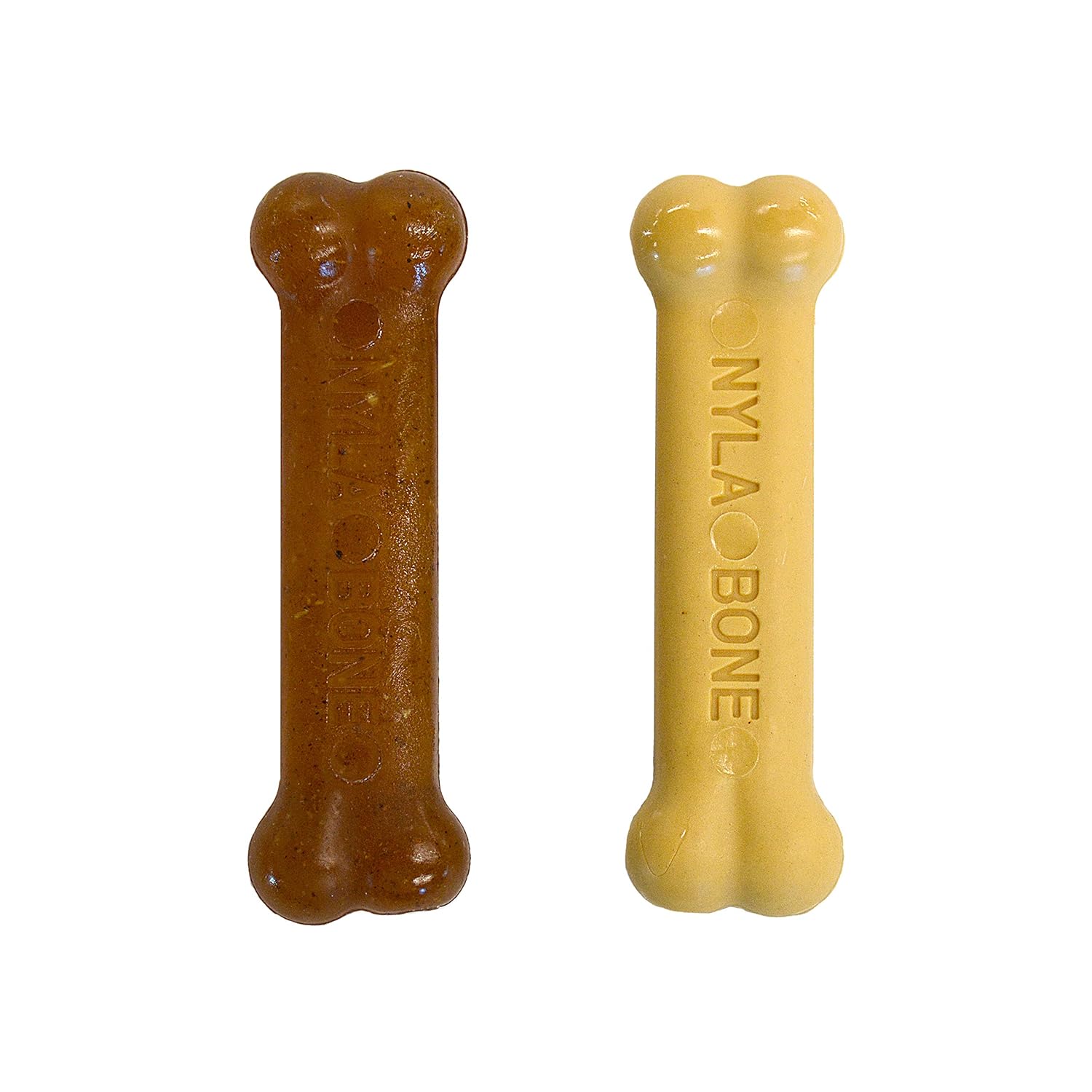 Nylabone New Puppy Starter Kit, Puppy Teething Toys, Chew Bones for Puppies, Peanut Butter & Chicken Flavor, X-Small Dogs - Up to 15 lbs., 2 Pack