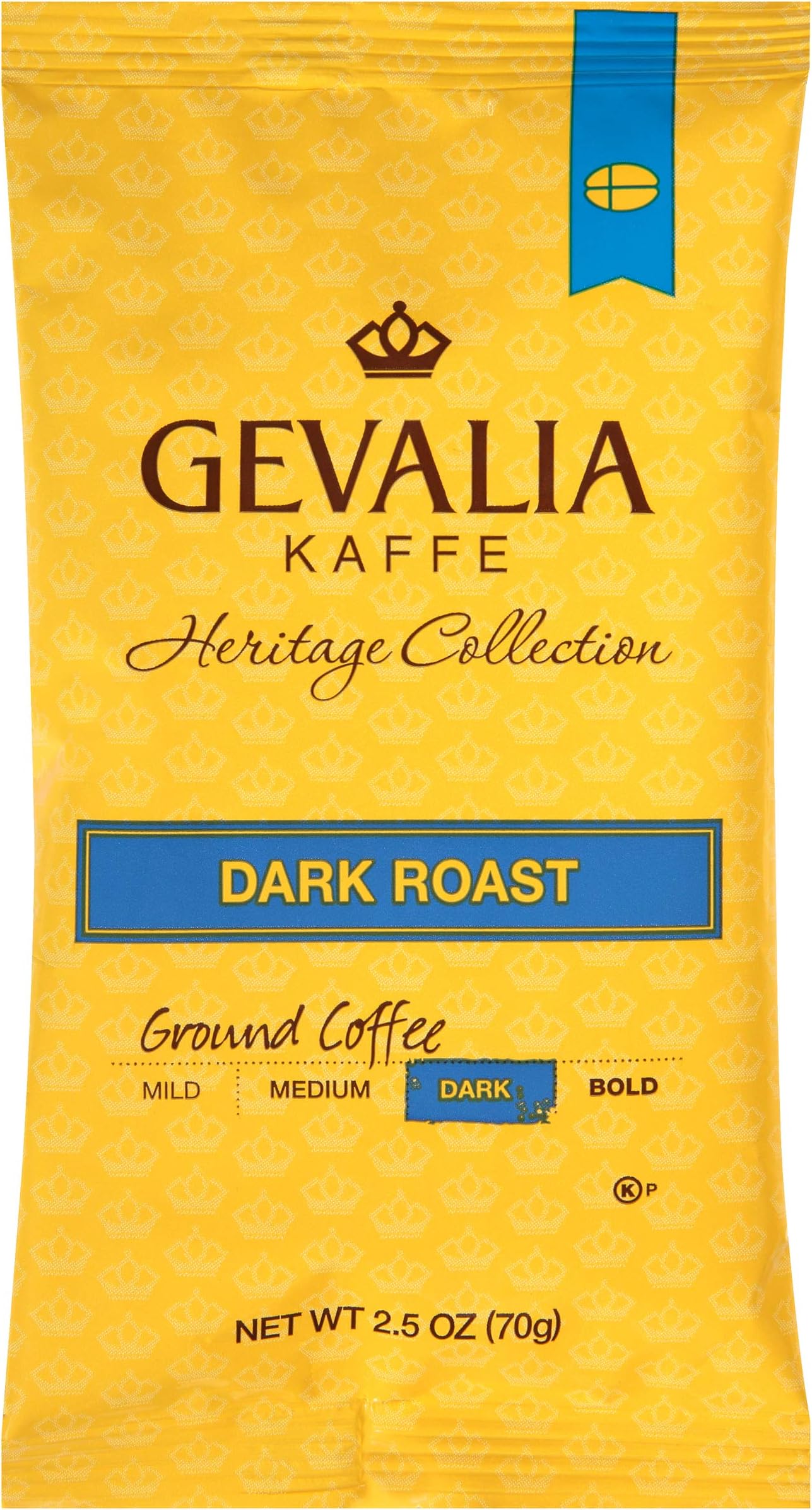 Gevalia Kaffe Dark Roast Ground Coffee (2.5 oz Bags, Pack of 24)