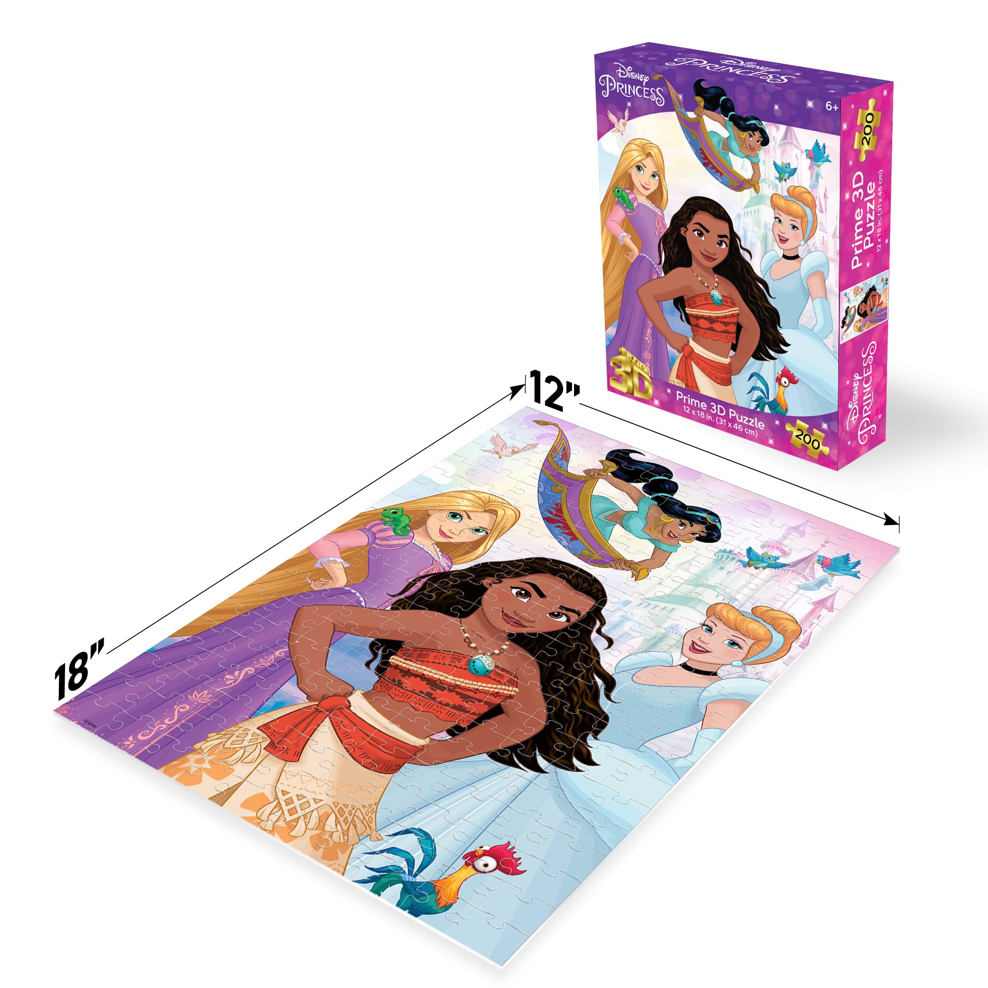 Amazon.com: Prime 3D | Disney | Princess | 200 Piece 3D Jigsaw