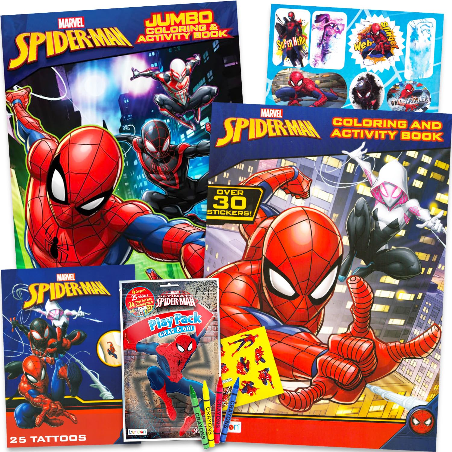 Amazon.co.jp: スパイダーマン 塗り絵 子供用 3-5 - 3パック マーベル