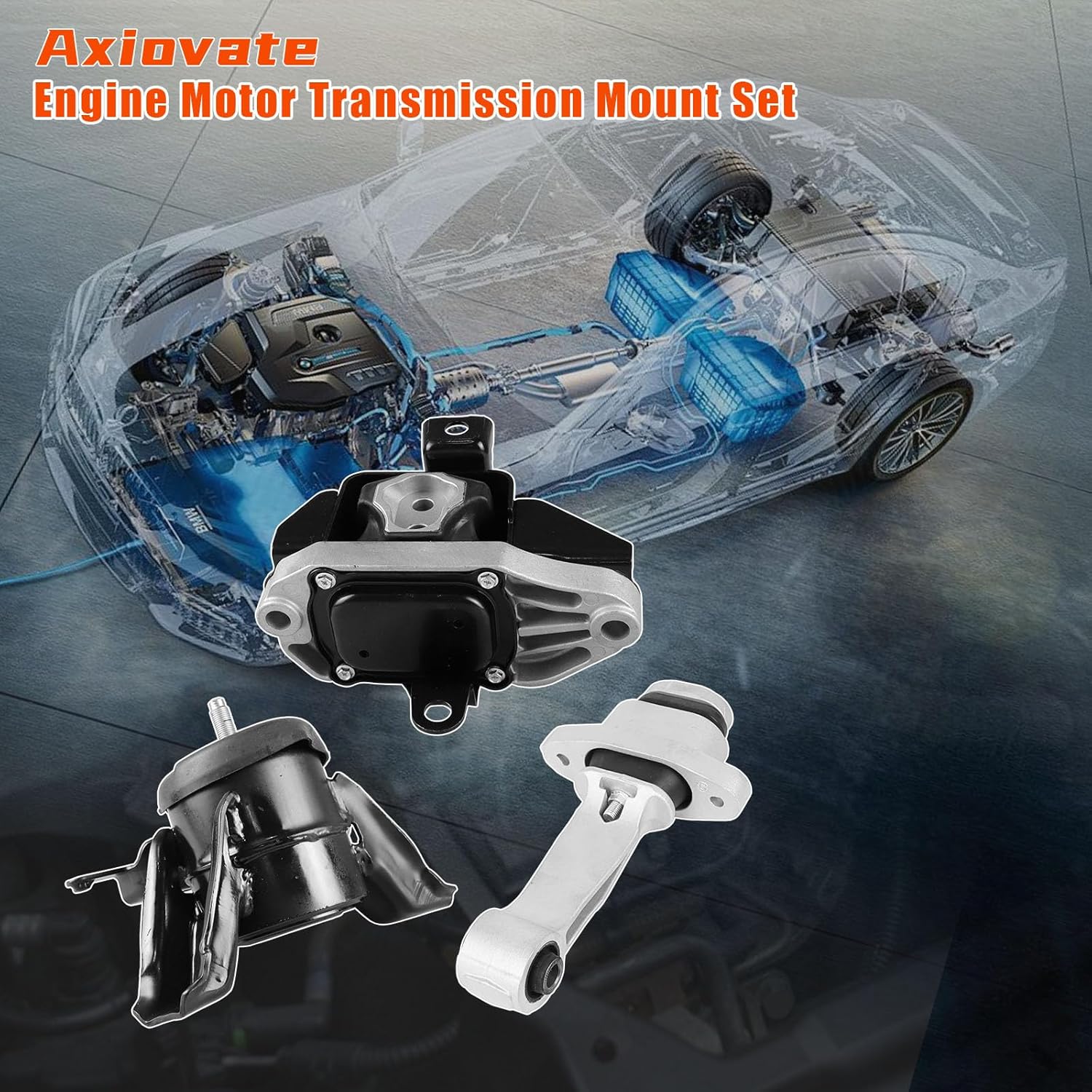 Engine Motor and Trans Mount for Hyundai Sonata 2015-2019 2.0L 2.4L Gas, for Kia Optima 2016-2020 2.0L 2.4L Gas Replace OE A61001, A71101, A71099 Set of 3