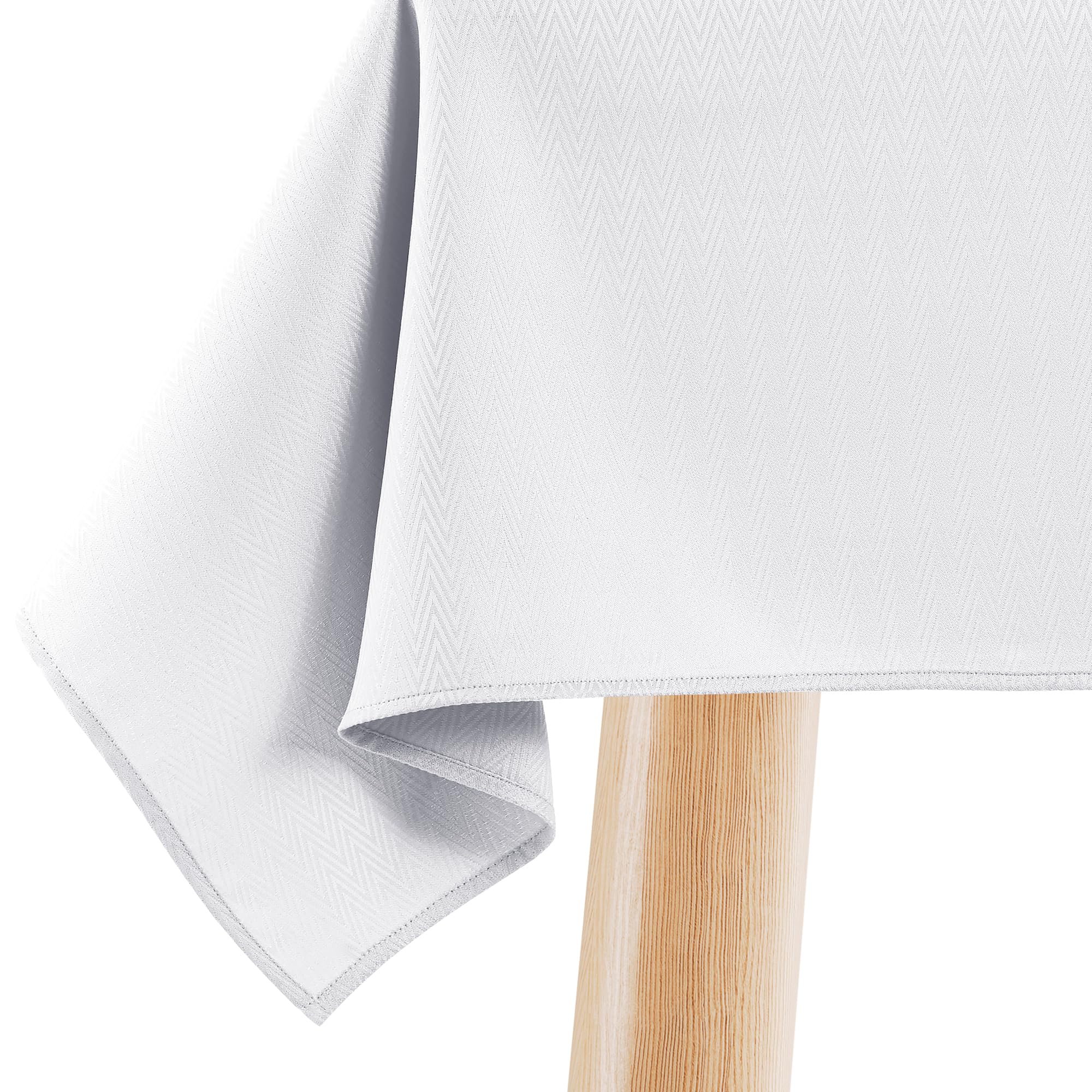 Nappe Ovale 140x200 cm Blanc Rembourrée extérieur intérieur Motif en Zigzag Verte
