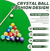 Vista 4 de HMQQ Juego de bolas de billar, bolas de billar de tamaño reglamentario de lujo de 2-1/4 pulgadas para repuesto (16 bolas de resina)