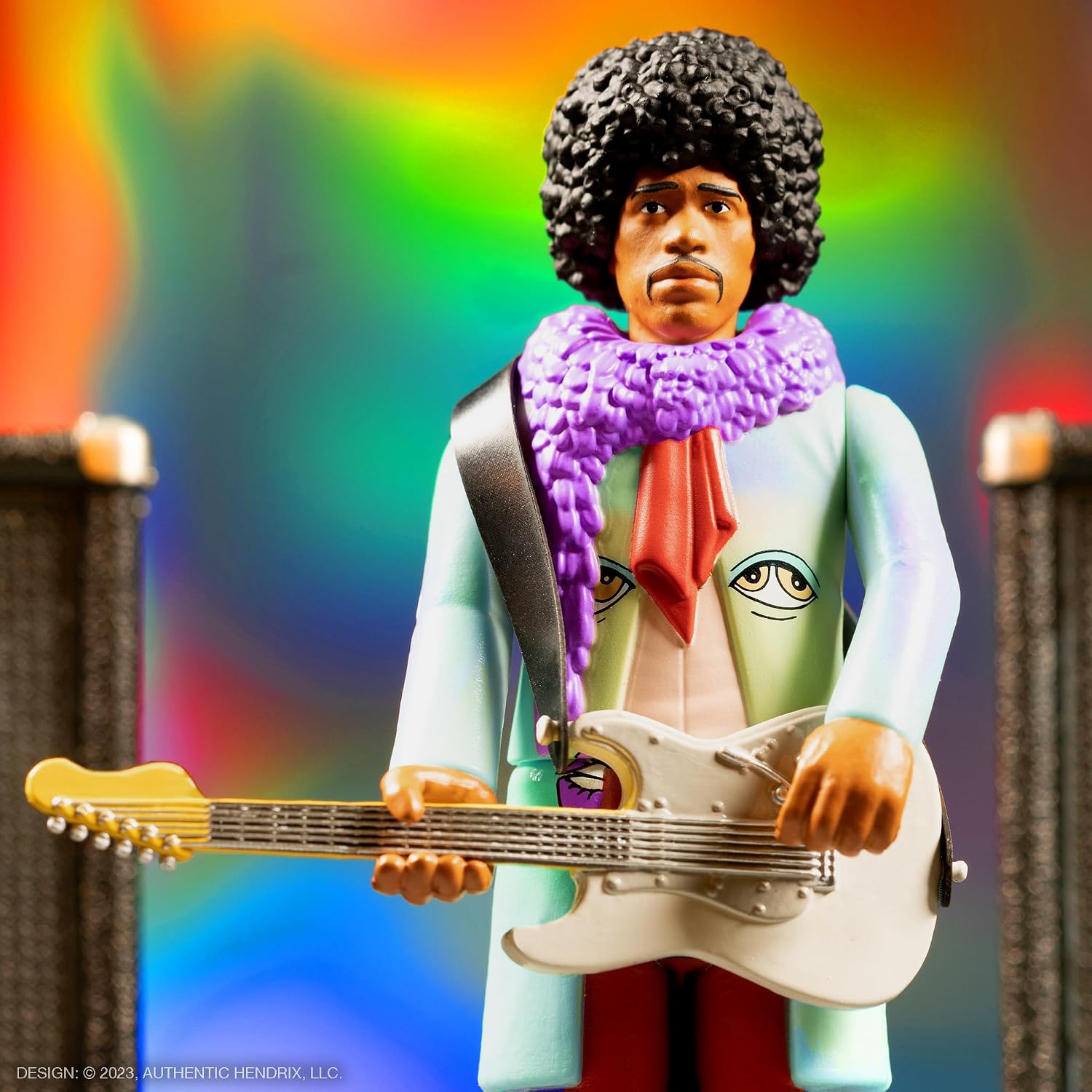 Super7 Jimi Hendrix (are You Experienced) - 3.75" Jimi Hendrix Action Figure with Accessory Classic Rock Collectibles and Retro Toys