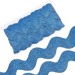 Amazon.com: GORGECRAFT 10 Yard 1.58 Inch Metallic Jumbo RIC Rac Trim ...