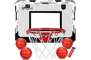 Hanging Mini Basketball Hoop for Wall, Indestructible Backboard