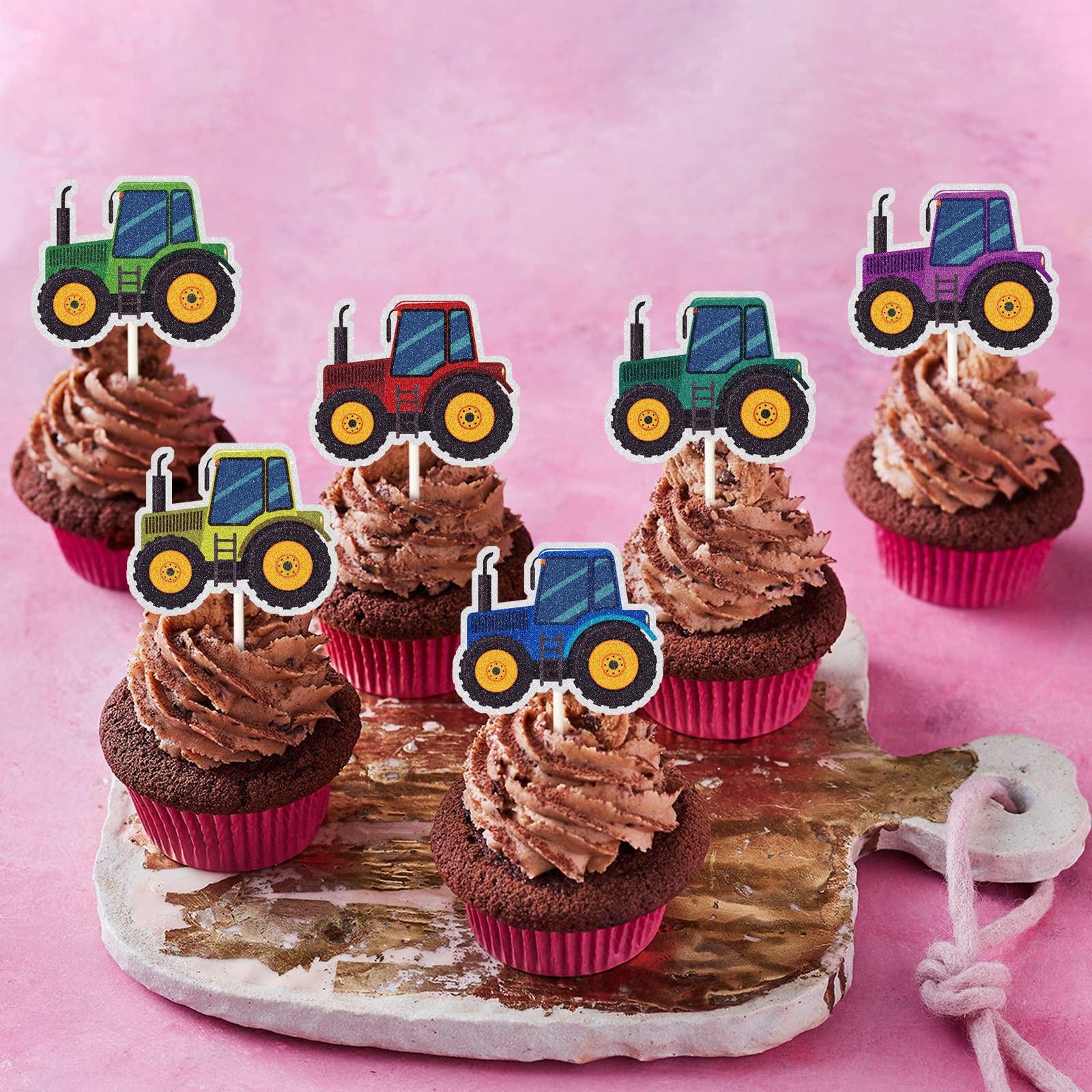 24 Piezas De Decoración De Cupcakes Con Purpurina Para El Primer Cumpleanos  Para Baby Shower Fiesta, image size:1600x1600