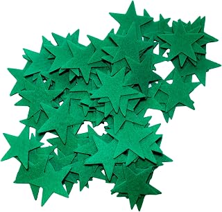 Playfully Ever After 1.5 inch Stiff Felt Stars 88pc (Green)