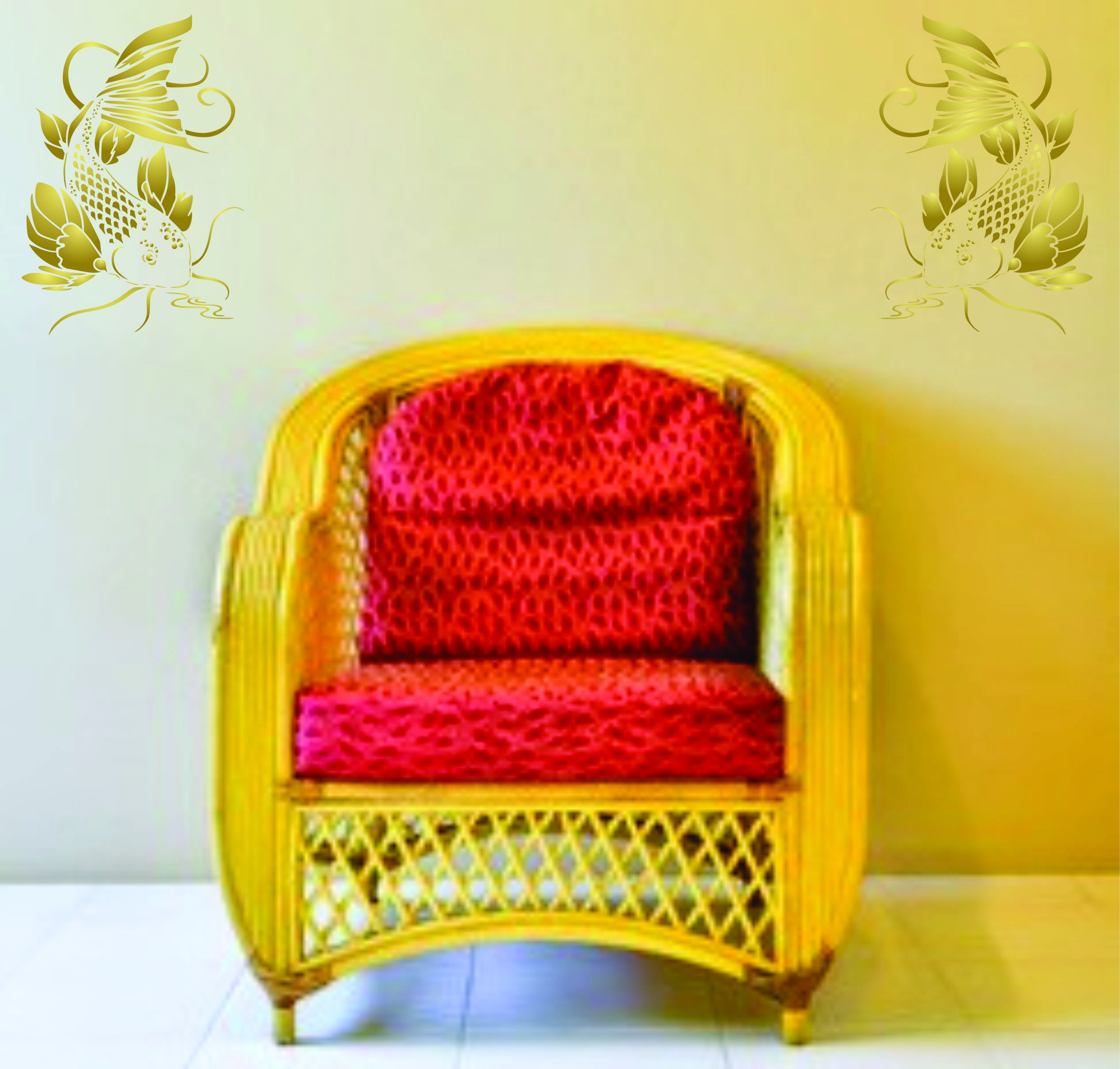 Koi Pochoir – Réutilisable Asiatique Oriental à La Carpe