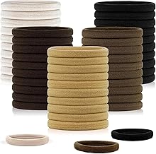 Hanyousheng 50 x Girl's Elastic Hair Elastics Elastic Hair Elastic Thick Cotton 4 cm for Women, Men and Children
