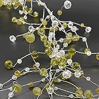 Vista 1 de Galt International Guirnalda de Diamantes de Cristal Acrílico de 198", Cuerda de Alambre Esmerilada y Corte de Diamante con Cuentas de Gemas