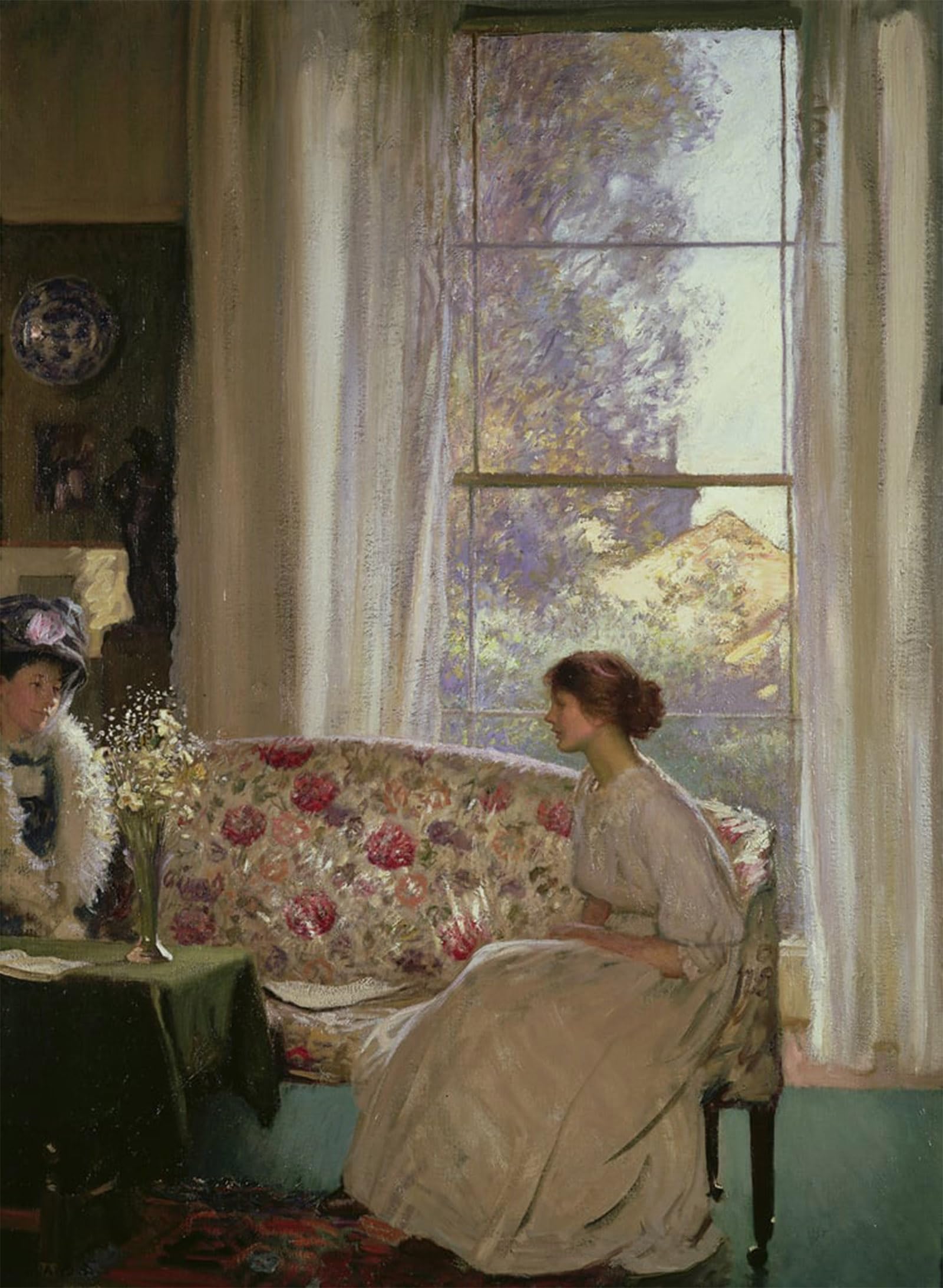 POSTERIIk Famous Animal Posters Vintage Picture the Visit by George Clausen Modern Wall Decor for Home Decor 60x90cm