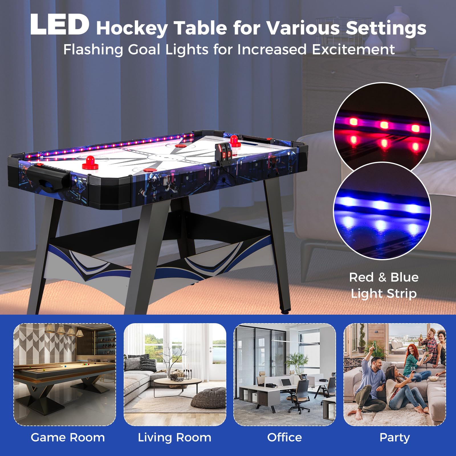HOMASIS Table de Hockey sur Coussin d'air