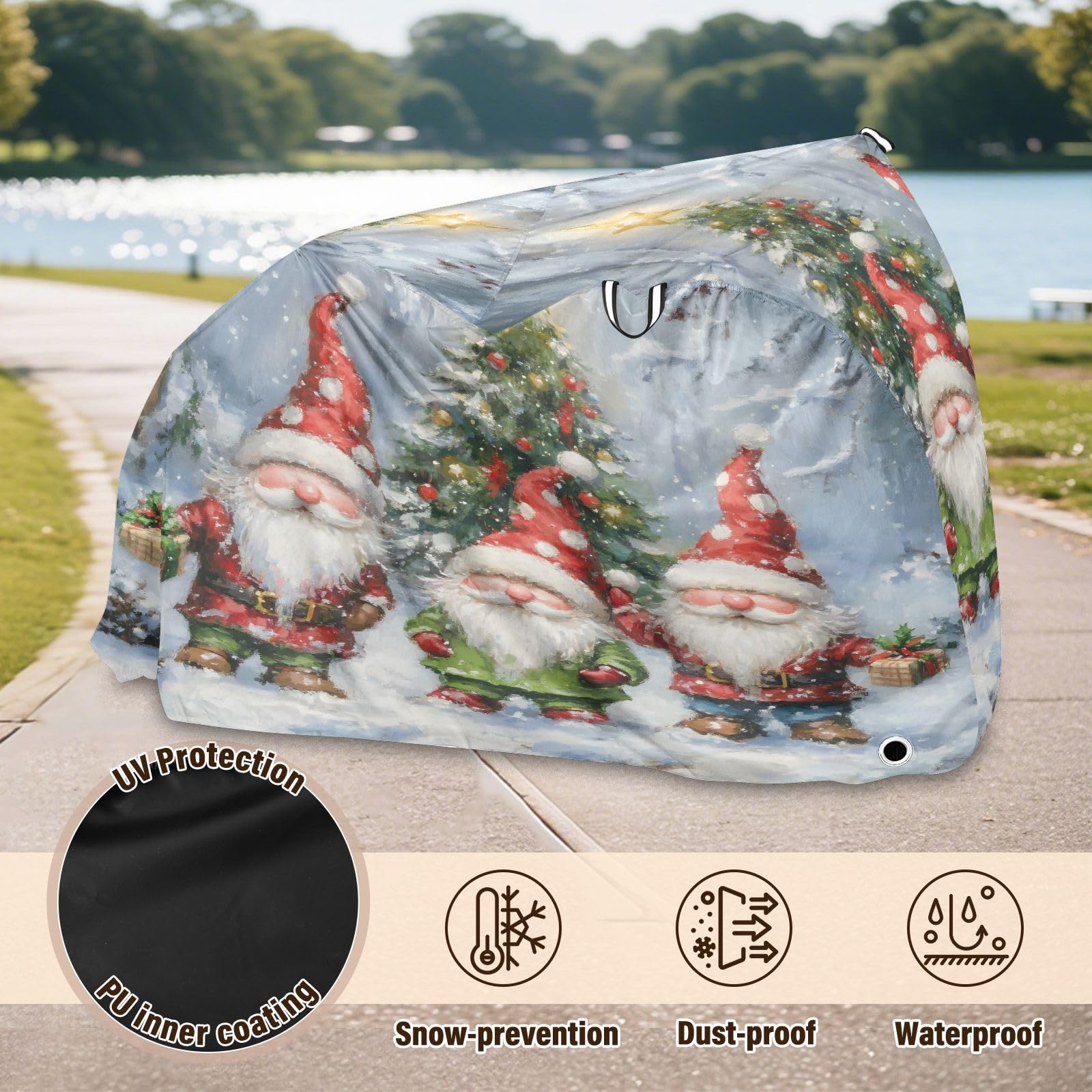 Pokrowiec na rower, wodoodporny, outdoorowy, rowerowy, motorower, pokrowiec przeciwdeszczowy, wytrzymały, wiatroszczelny, ochrona przed słońcem, do roweru górskiego, szosowego, akwareli, choinki