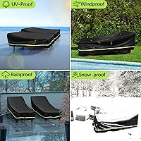 Vista 5 de Fundas reflectantes para tumbonas de patio mejoradas, impermeables para exteriores, protección para todo tipo de clima, tela Oxford 420D, protección
