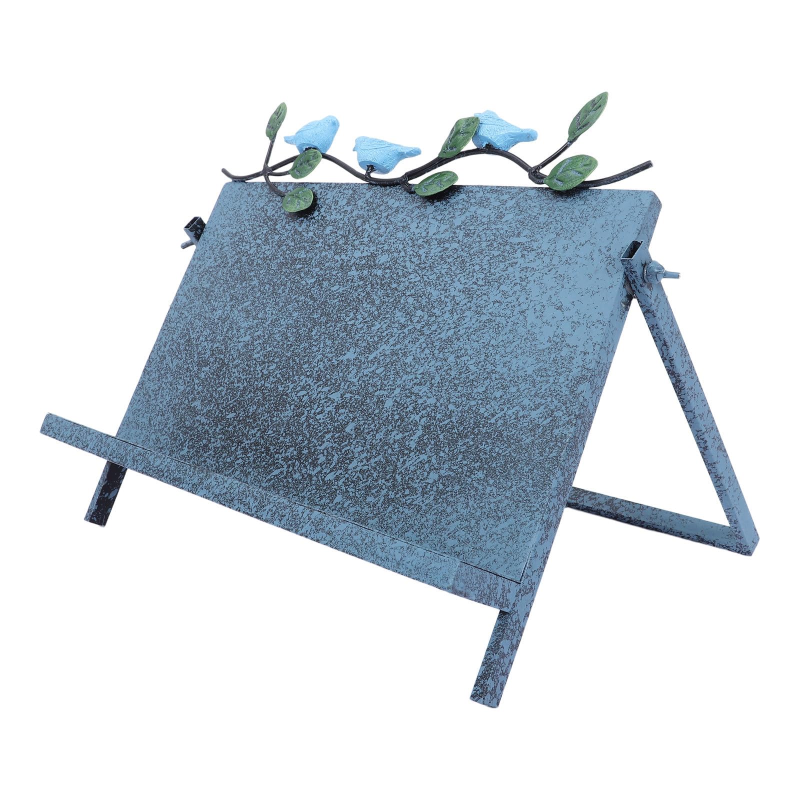 Alasum Supporto per Libri in Ferro Blu Stabile e Facile da Pulire, Design Minimalista ed Elegante per Scrivania, la Lettura e L'organizzazione