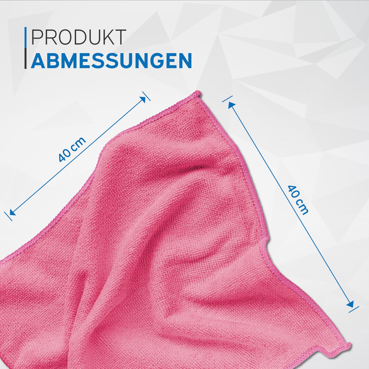kör4u 200x Mikrofasertücher pink 40x40 cm 300 g/m² saugstark waschbar 60°C