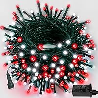 Vista 25 de Tira de luces de Navidad de 200 luces LED que cambian de color de 75.8 pies con control remoto, temporizador y función de memoria, 9 modos