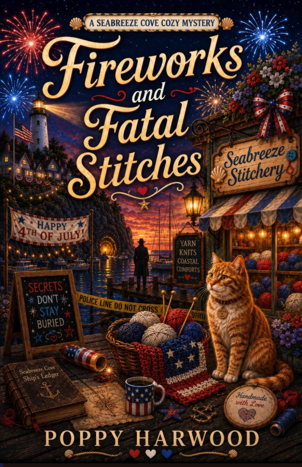 Fireworks and Fatal Stitches: A Seabreeze Cove Cozy Mystery (Book 6.25)