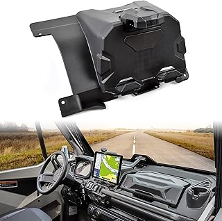 SAUTVS Electronic Device Holder with Storage Box Organizer Tray for Can Am Defender, Sporty Electronic Device Phone Tablet GPS Holder Mounts for Can-Am Defender HD5 HD8 HD10 MAX 2016-2023 Accessories