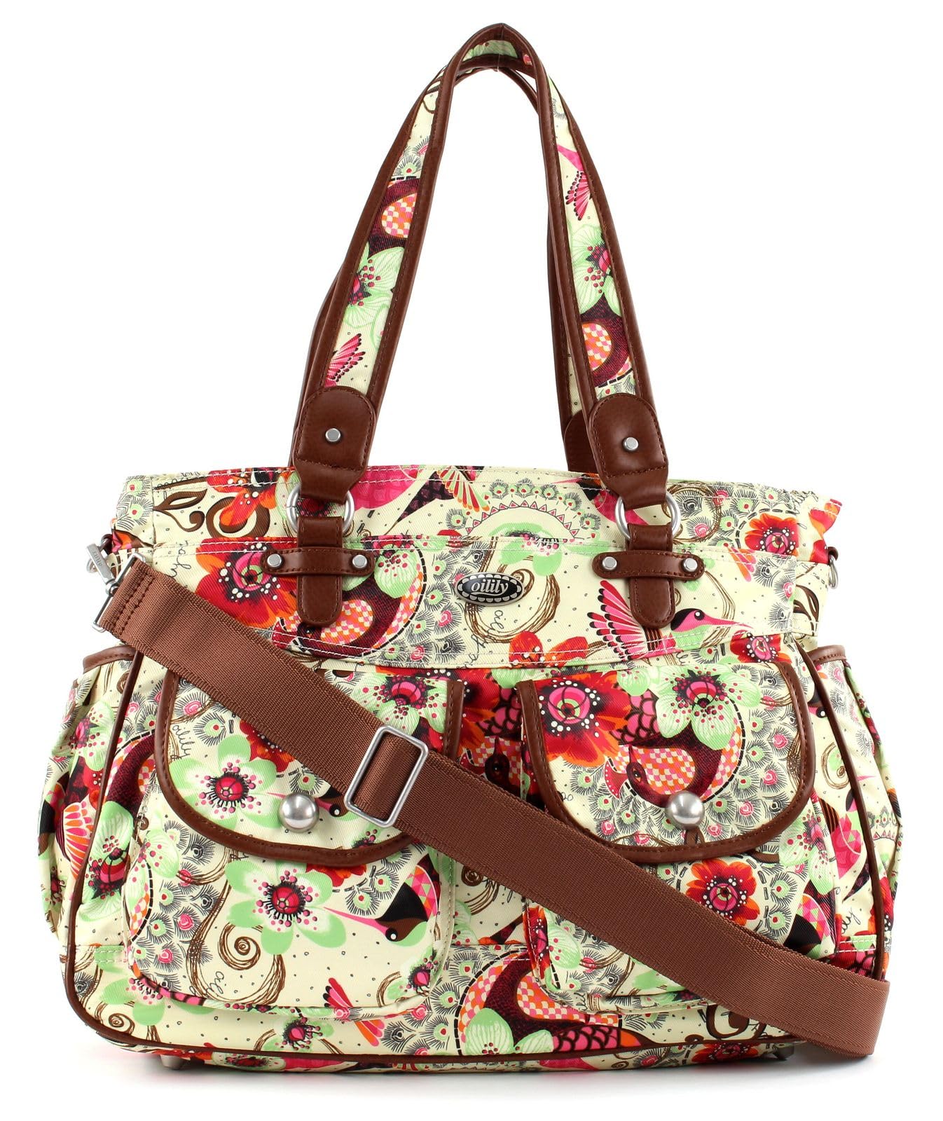 Oilily Tropical Birds Diaper Bag Cream-White