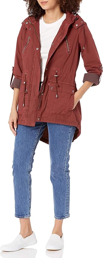 Levi's women's hooded utility jacket Outlet