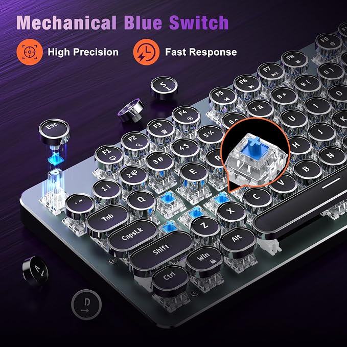 Teclado Mecánico RisoPhy PC420A USB-A con RGB miniatura 4