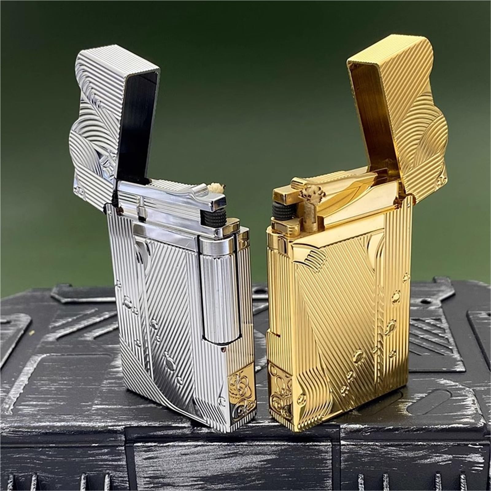 Mechero de queroseno vintage con diseño de cobre para hombres, para papá o marido, no incluye combustible, complemento perfecto para la colección