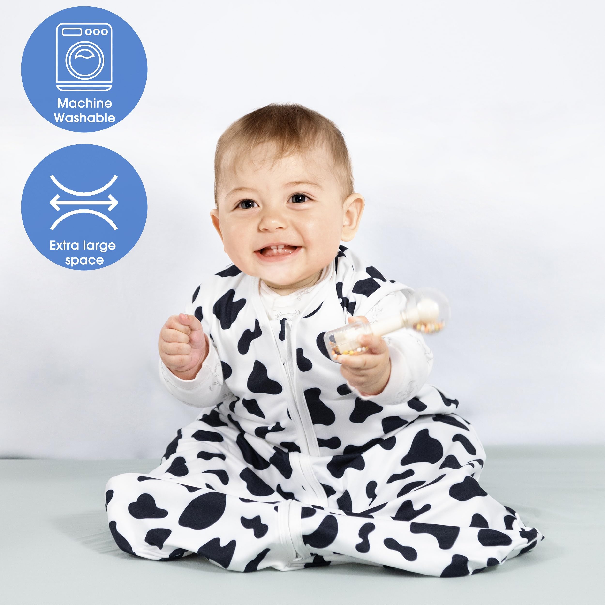 GUNTAIL Baby Sleep Sack 6-12 Months - 100% Rayon Cotton, TOG 0.3, 2-Way Zipper Wearable Blanket | Lightweight & Safe