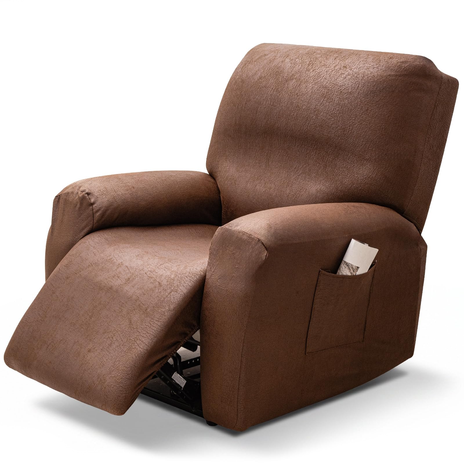 Topchances Stretch Recliner Chair Cover for Armchairs with Side Pocket