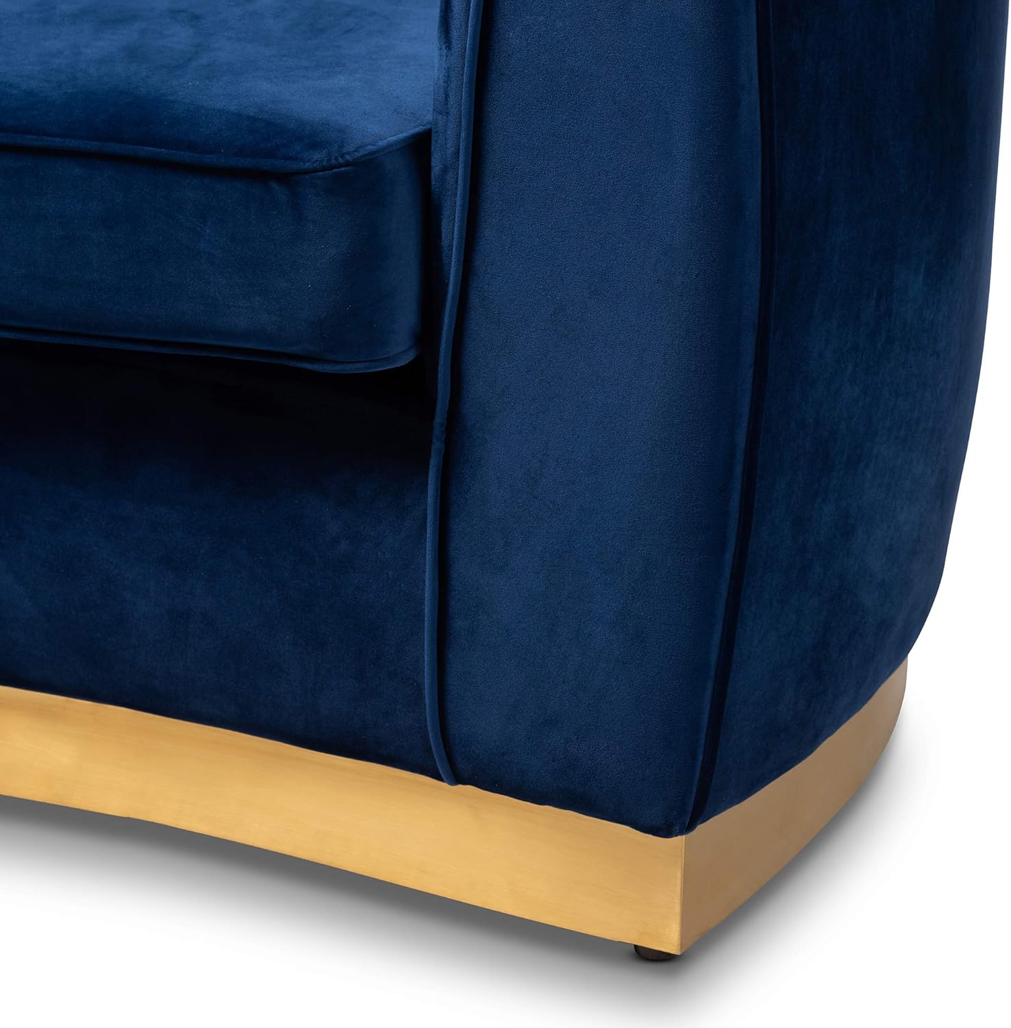 Baxton Studio Sofas, Royal Blue/Gold