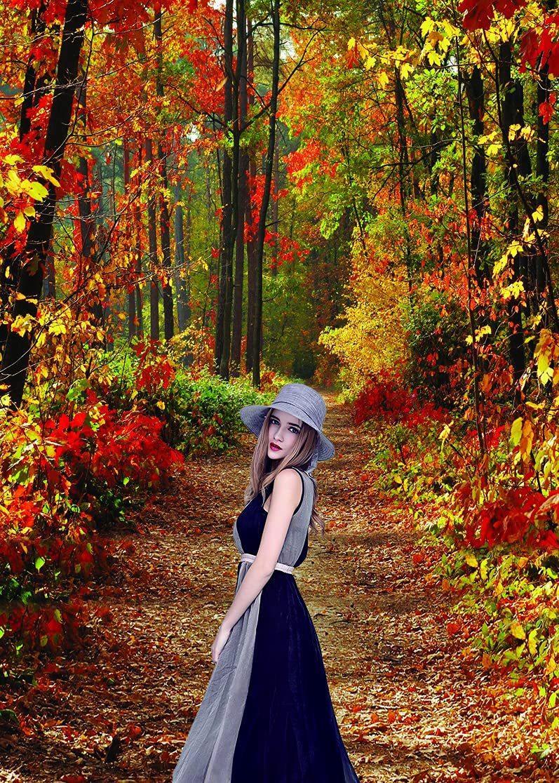 LYWYGG 5x7FT Feuilles Caduques Paysage Naturel Automne Décors