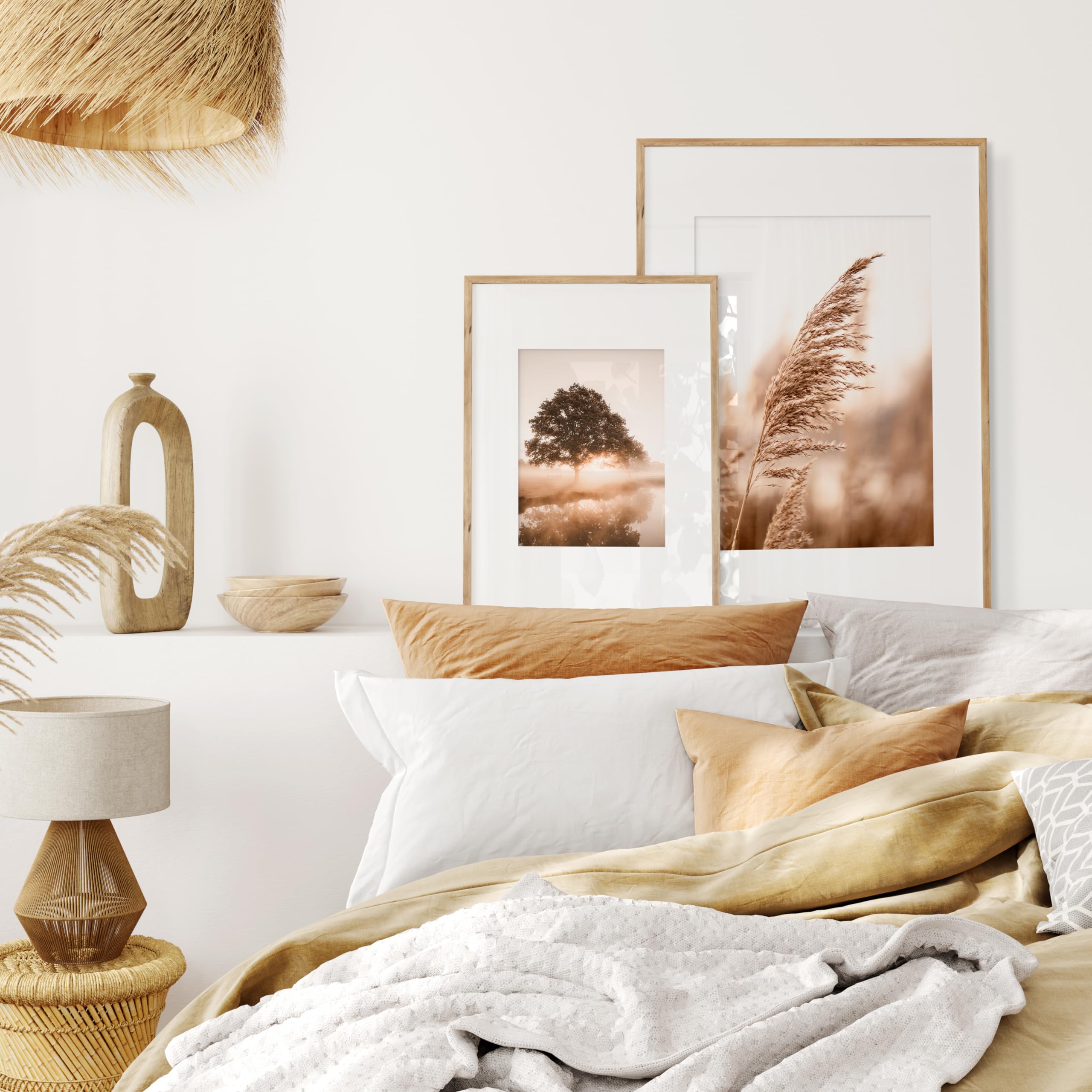 OHBIMBA® 6 Laminas Decorativas Pared Cuadros Decoracion Salon Modernos - Posters Para Pared Cuadros Decorativos Decoracion Pared lienzos decorativos - 4 de 30x40cm + 2 de 21x30cm