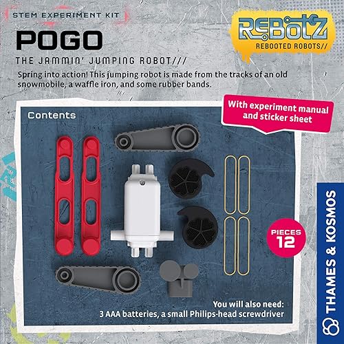 Miniatura 2 de Thames & Kosmos ReBotz Pogo  The Jammin' Jumping Robot  Construye un robot motorizado loco!  Colecciona los 4  Combine para hacer nuevas creaciones
