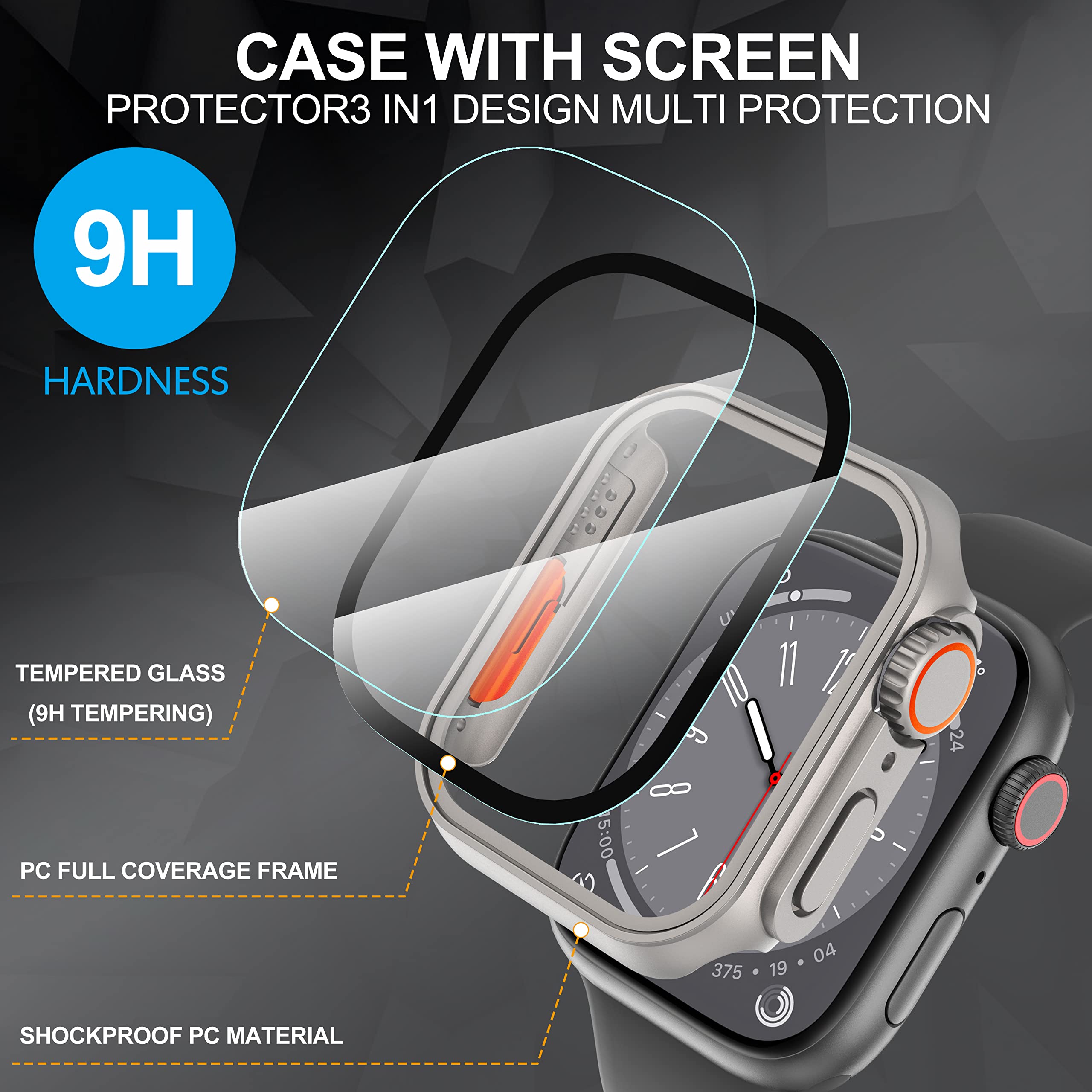 Amazon.com: Suoman Apple Watch 45mm Screen Protector Case