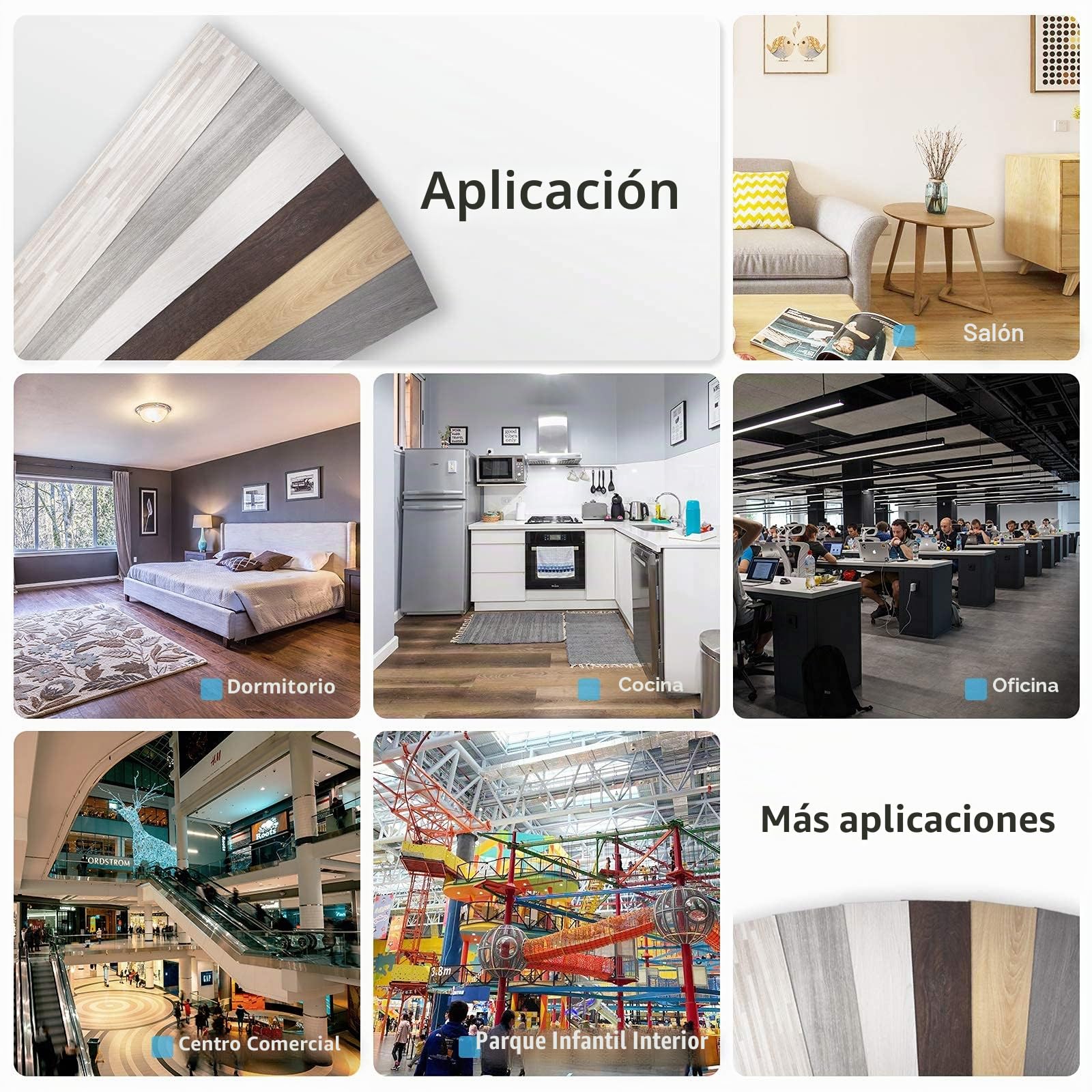 Art3d Baldosas Suelo Autoadhesivas Efecto Madera Marrón Natural
