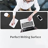 Vista 7 de Leather Desk Pad, 47.2''x17''Dual Sided Office Desk Mat, PU Leather Desk Blotter, Desk Pad Protector,Extended Mouse Pad, Waterproof Desk Writing Pad