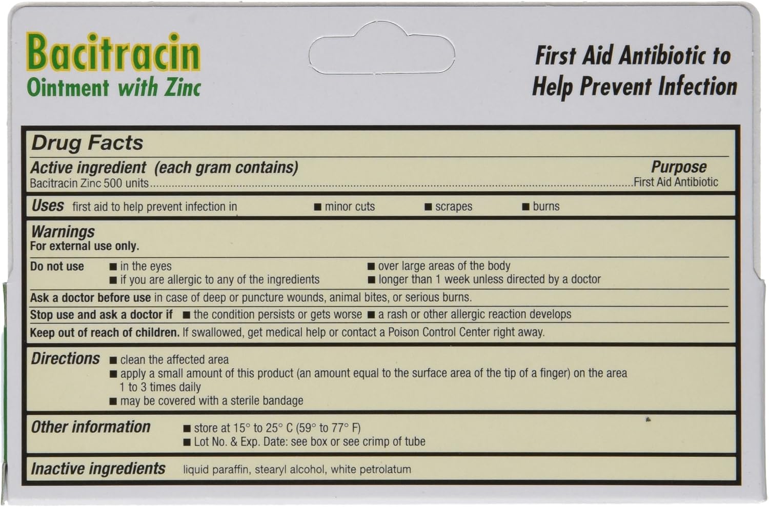 Bacitracin Zinc Ointment 1 Oz / 28 G (Pack of 4)