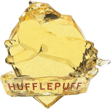 Enesco Facets The Wizarding World of Harry Potter Hufflepuff House Crest Figurine, 3.24 Inch, Yellow
