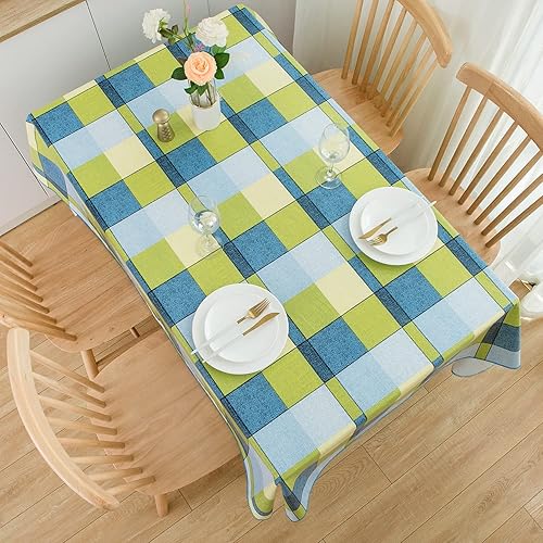 Miniatura 5 de Pioggia Mantel de Vinilo con Respaldo de Franela Impermeable Resistente al Aceite Mantel de PVC Resistente a las Manchas Limpiable Fácil Cuidado