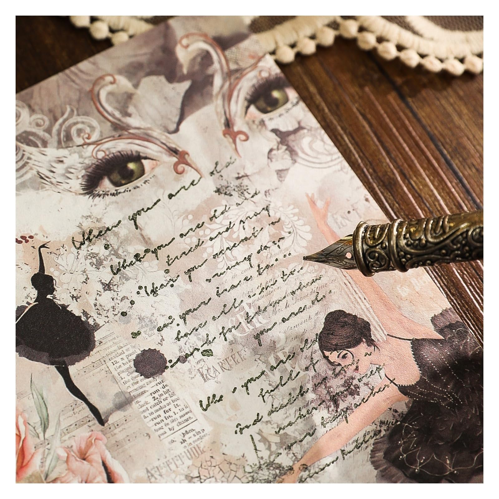 40 pezzi 4 stili traforati pizzo scrapbook striscia di carta