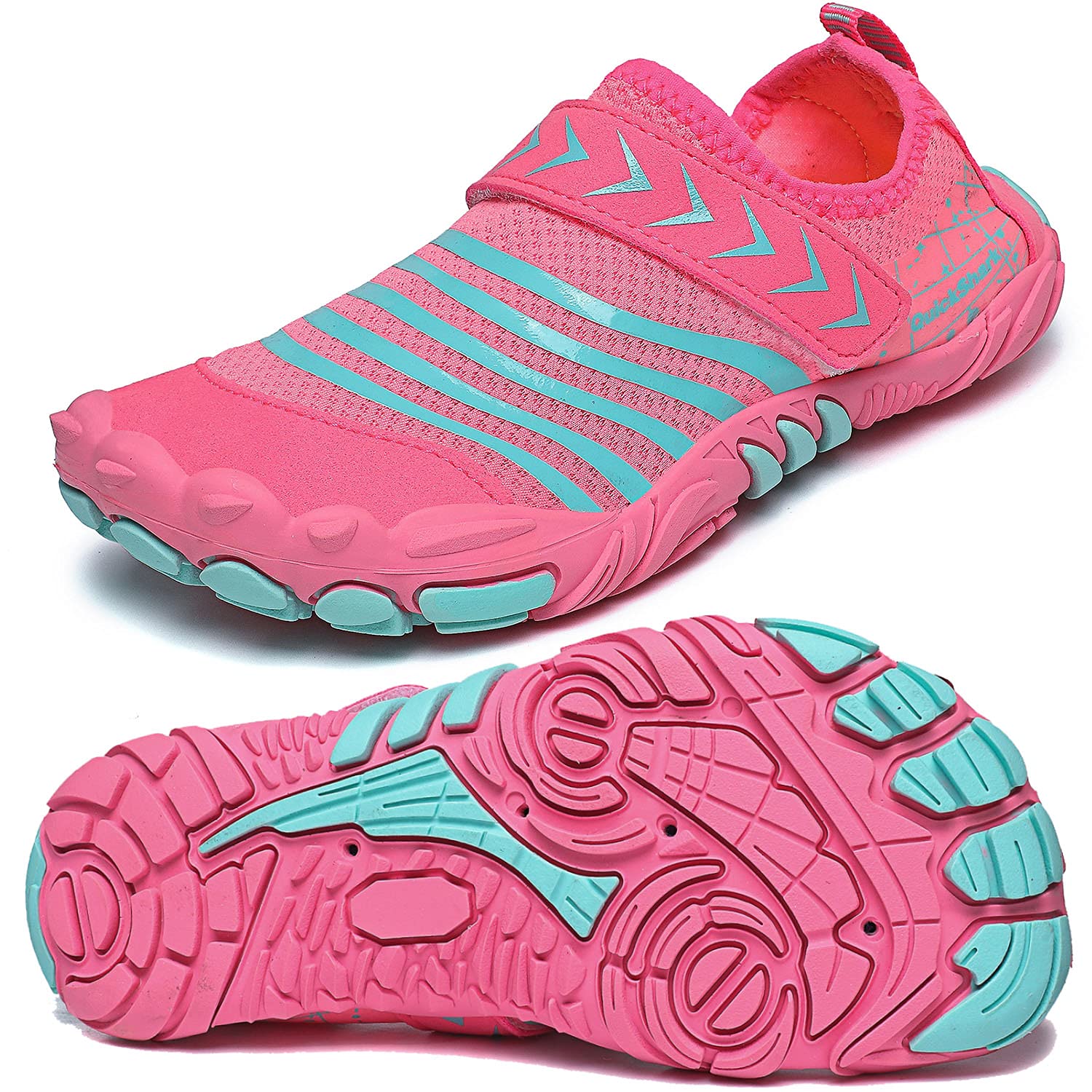 QuicksharkKids Water Shoes Boys Girls Barefoot Aqua Socks Lightweight Quick Dry Sandals Slip On Walking Sneakers for Beach Pool Swim (Toddler/Little Kid/Big Kid)