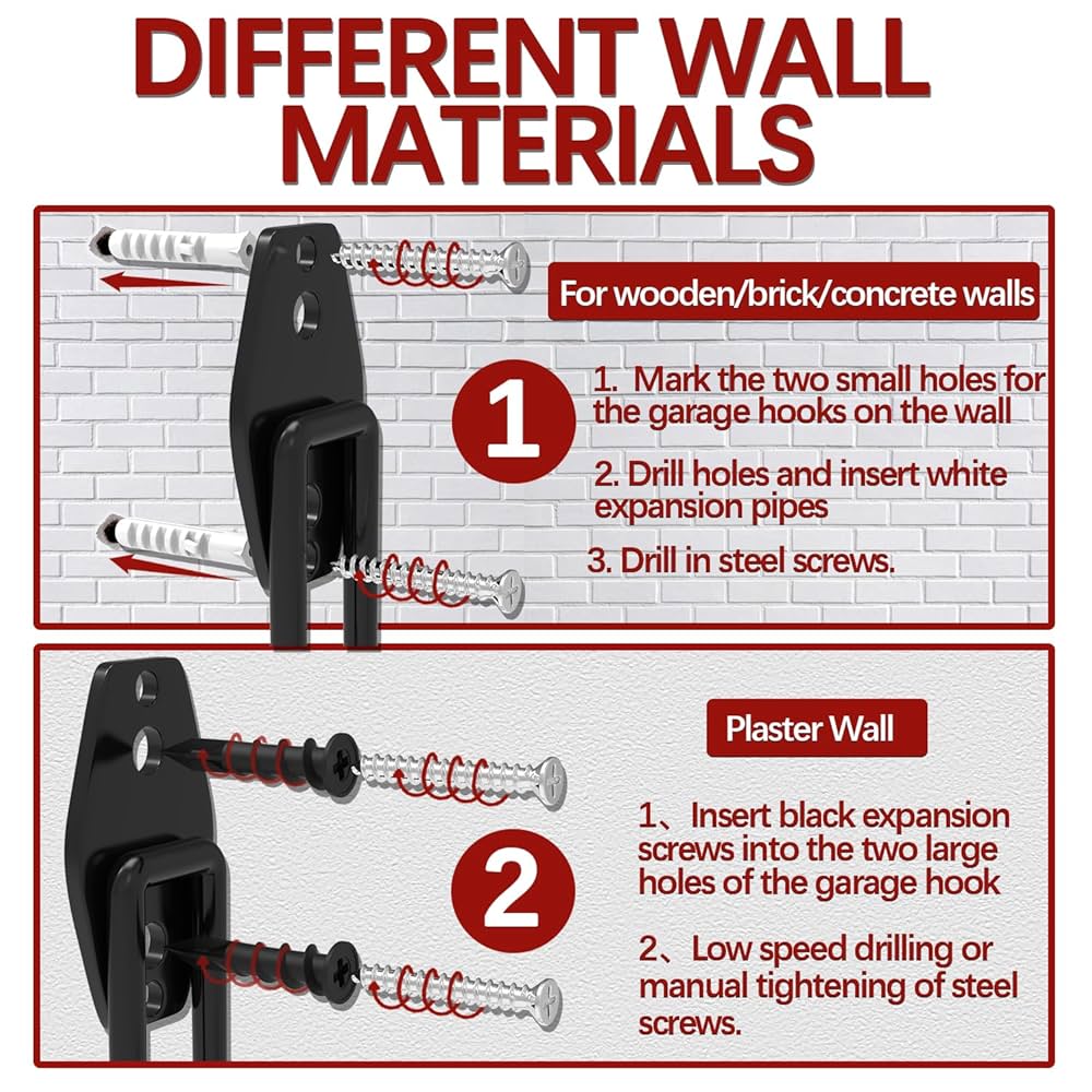 3-H Garage Wall Hooks 14 Pack,Garage Hooks Heavy Duty with